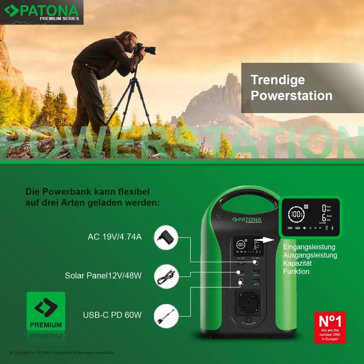 Powerstation Portable Patona 296Wh