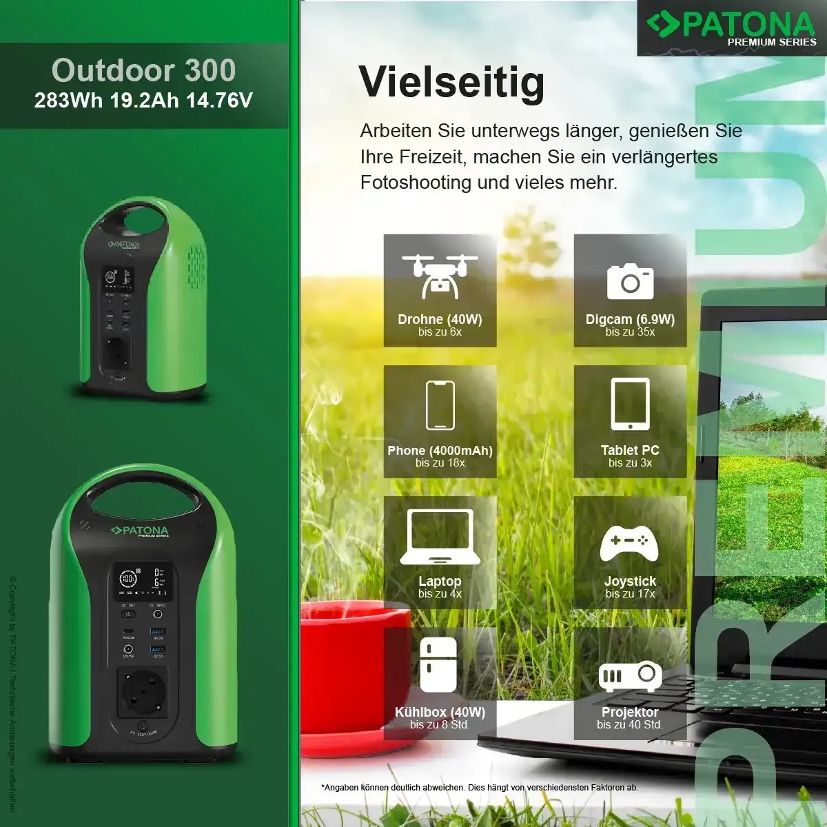 Powerstation Portable Patona 296Wh