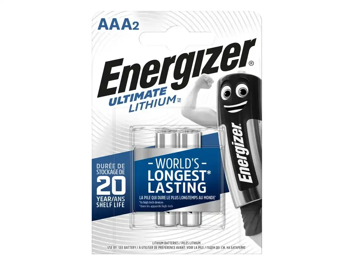 2 piles Energizer AAA/L92 Ultimate Lithium
