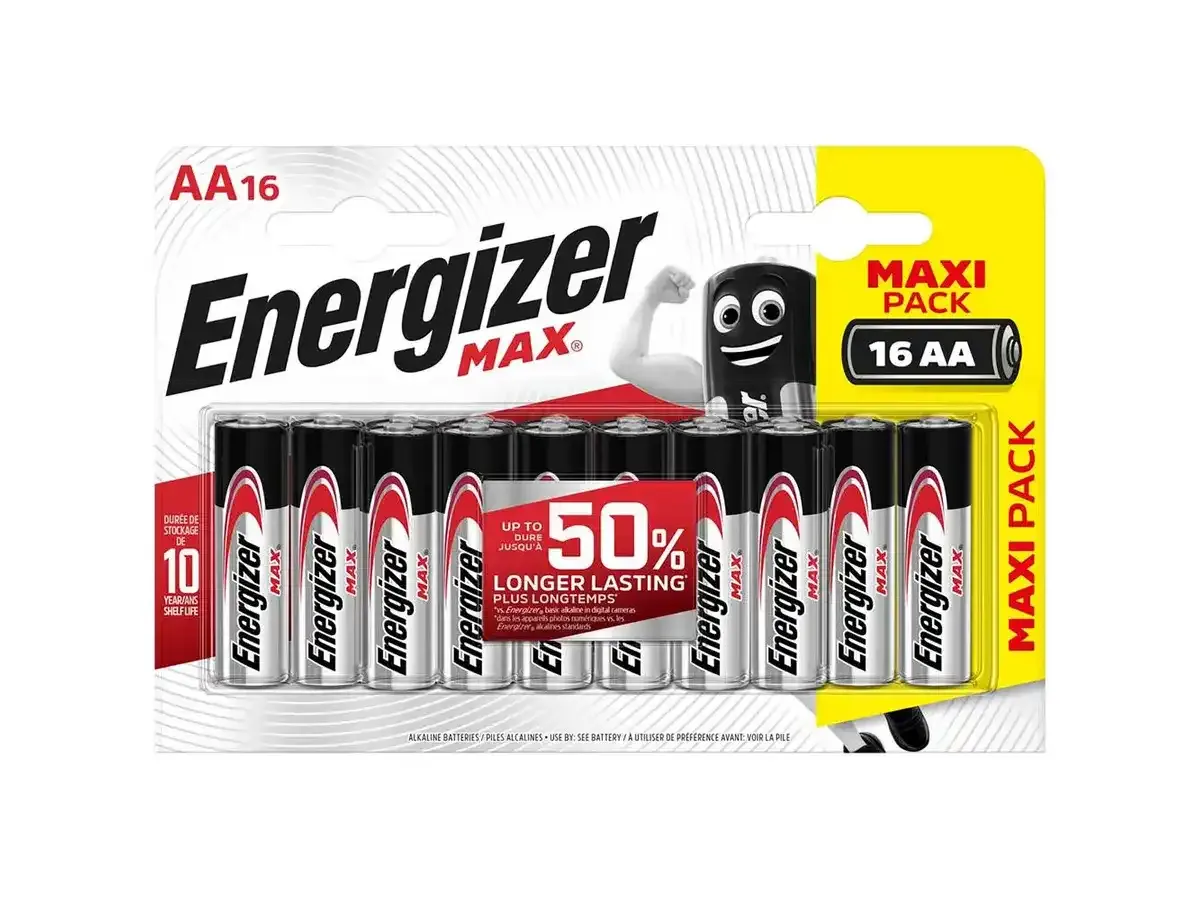 Energizer Max AA (LR6/E91) BP-16