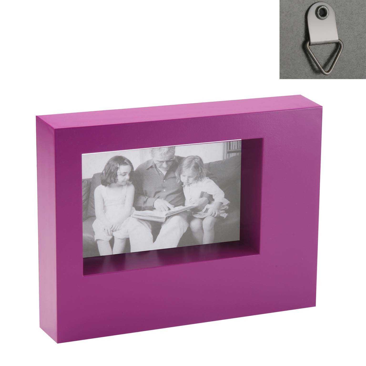 Cadre photo 10x15 cubiste, violet mauve